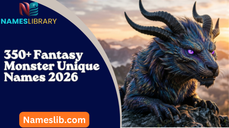 350+ Fantasy Monster Unique Names 2026
