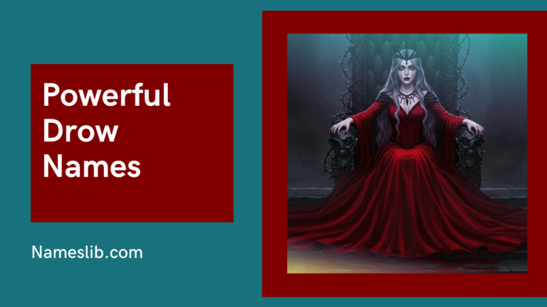 Unique And Powerful Drow Names For Characters