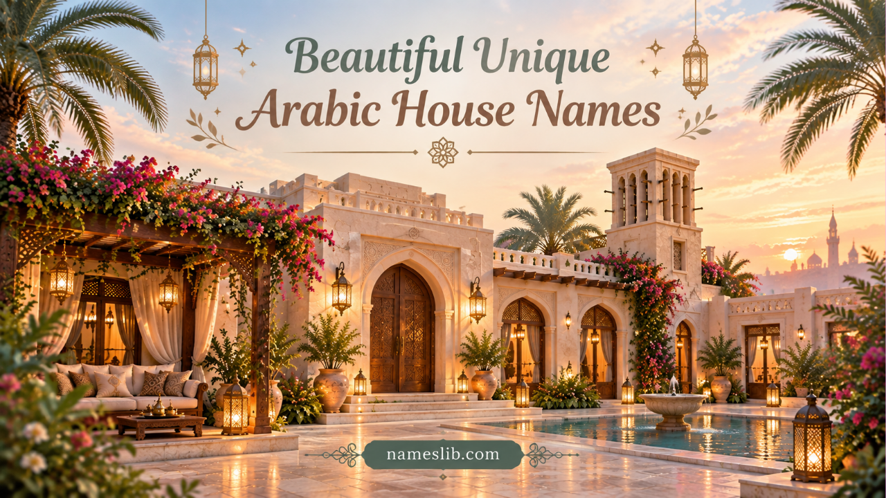 1260+ Beautiful Unique Arabic House Names With Meaning (2026)