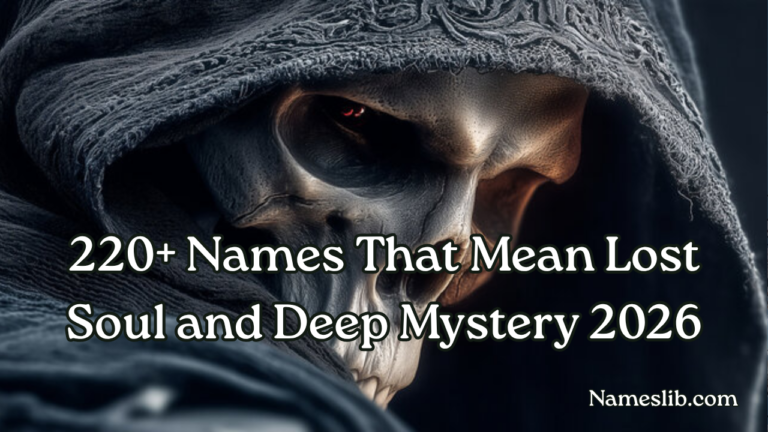 220+ Names That Mean Lost Soul and Deep Mystery 2026