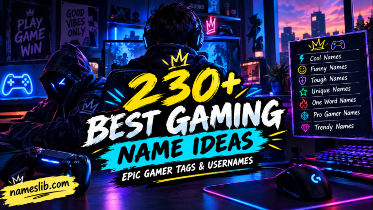 230+ Best Gaming Name Ideas_ Epic Gamer Tags & Usernames