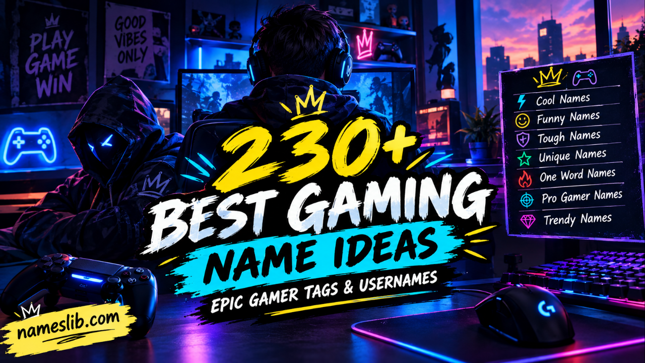 230+ Best Gaming Name Ideas_ Epic Gamer Tags & Usernames