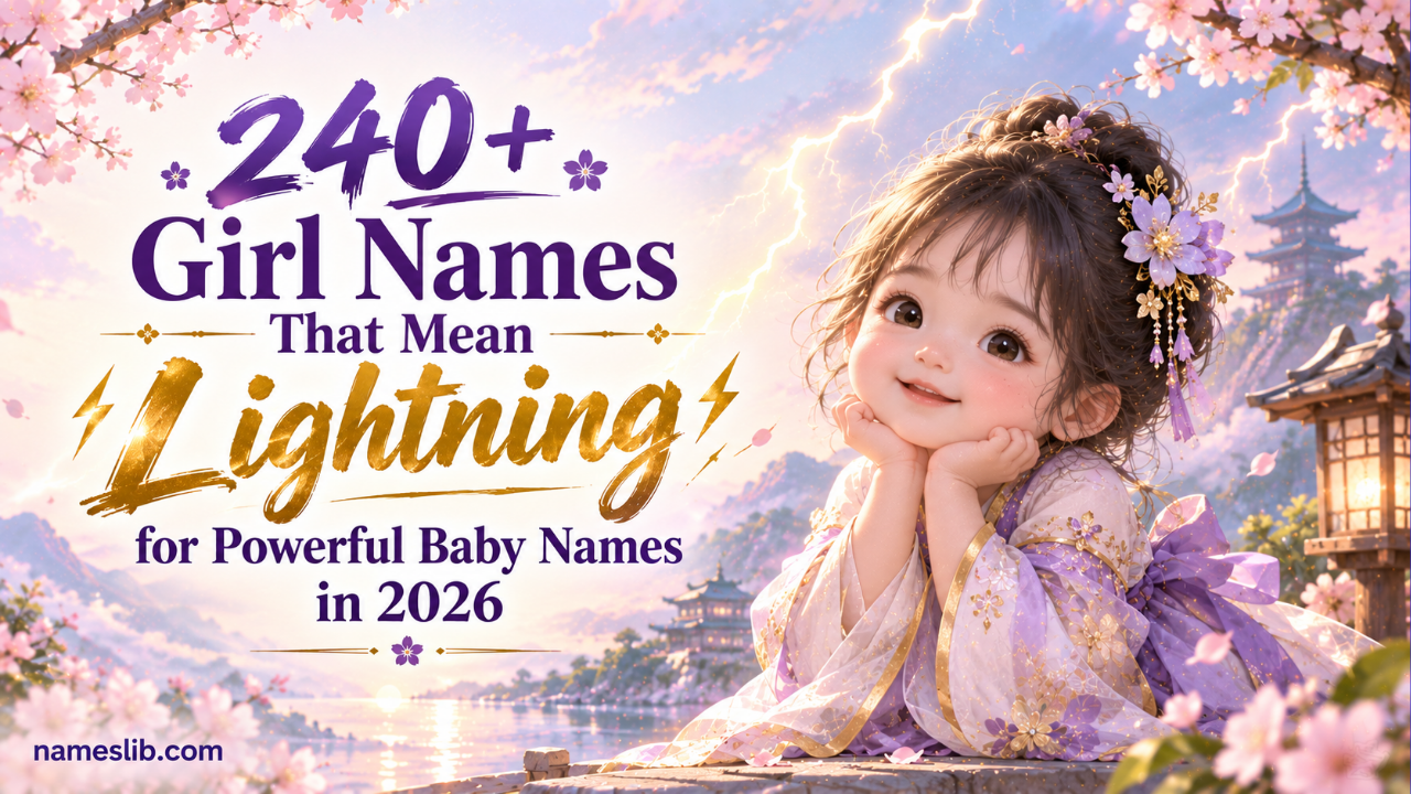 240+ Girl Names That Mean Lightning for Powerful Baby Names in 2026