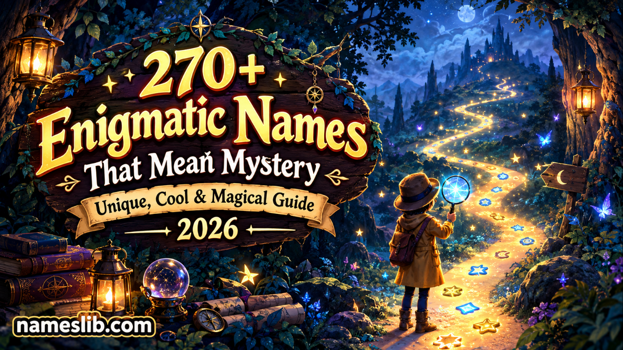 270+ Enigmatic Names That Mean Mystery Unique, Cool & Magical Guide 2026