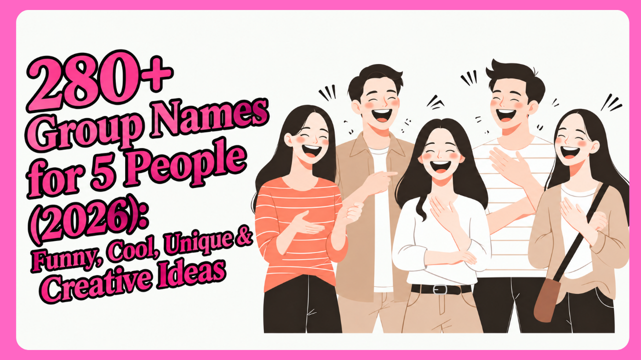 280+ Group Names for 5 People (2026)_ Funny, Cool, Unique & Creative Ideas