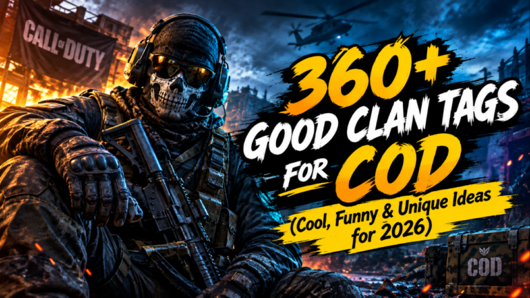 360+ Good Clan Tags for COD (Cool, Funny & Unique Ideas for 2026)