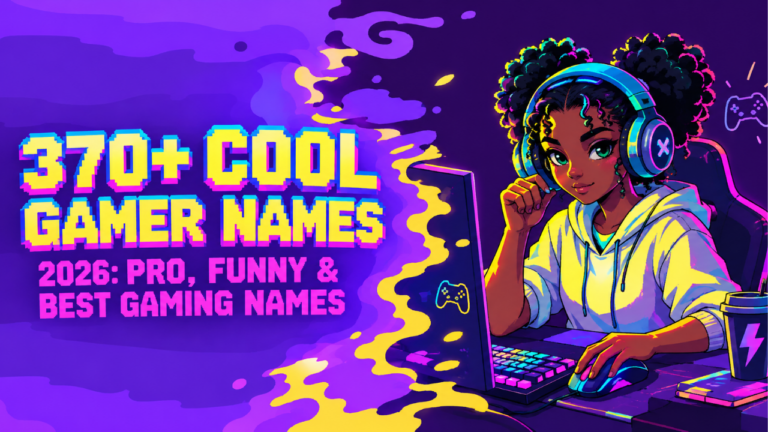 370+ Cool Gamer Names 2026_ Pro, Funny & Best Gaming Names