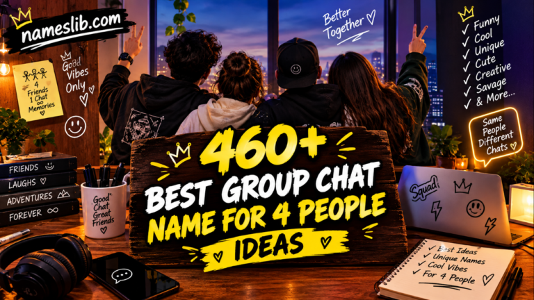 460+ Best Group Chat Name for 4 People Ideas