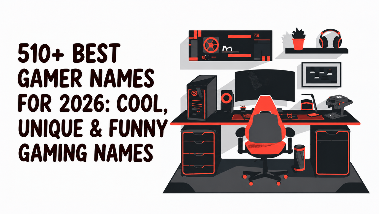 510+ Best Gamer Names for 2026_ Cool, Unique & Funny Gaming Names
