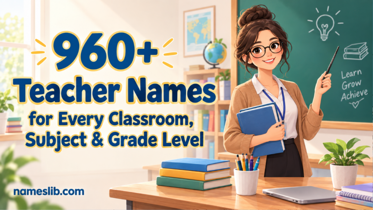 960+ Teacher Names for Every Classroom, Subject & Grade Level