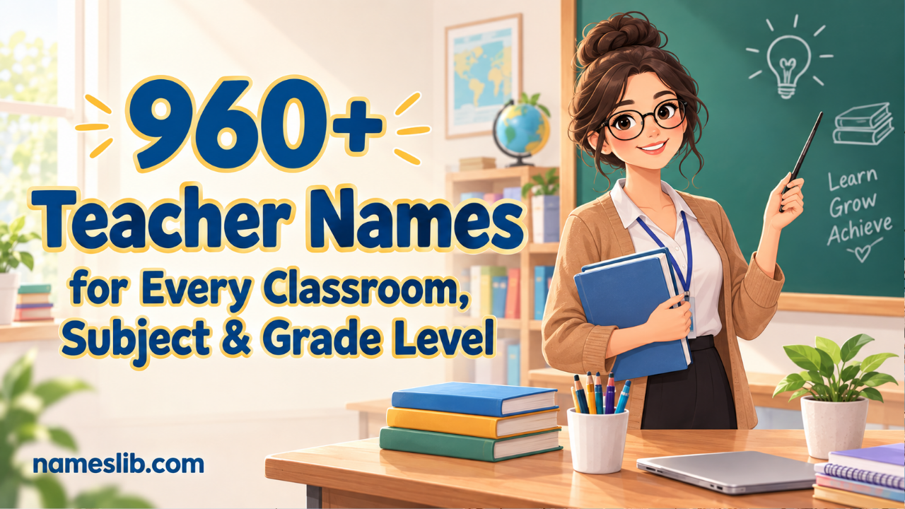 960+ Teacher Names for Every Classroom, Subject & Grade Level