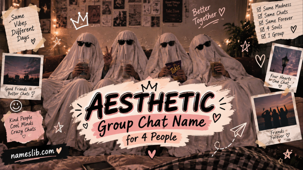 Aesthetic Group Chat Name for 4 People