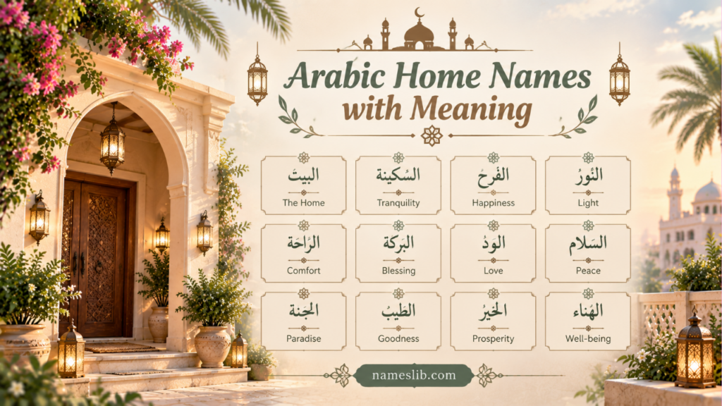 Arabic Home Names with Meaning