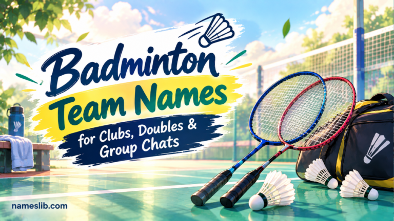 Badminton Team Names for Clubs, Doubles & Group Chats