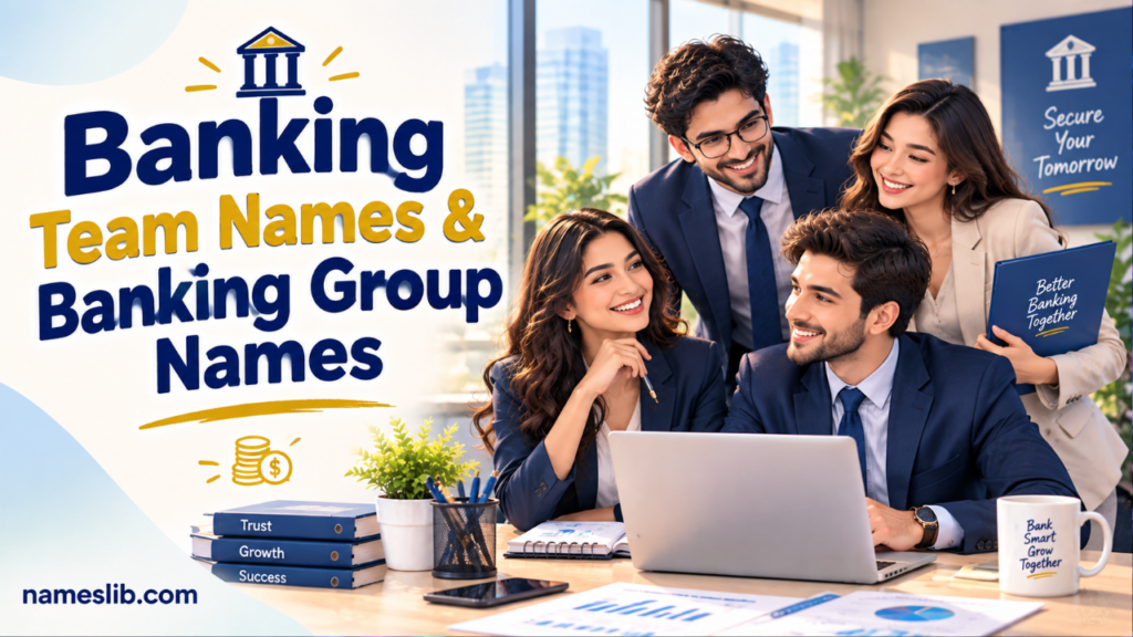 Banking Team Names & Banking Group Names