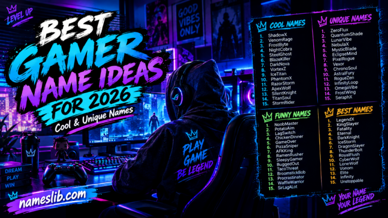 Best Gamer Name Ideas for 2026_ Cool & Unique Names