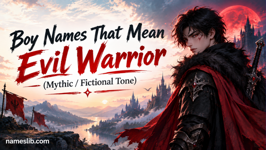 Boy Names That Mean Evil Warrior (Mythic _ Fictional Tone)