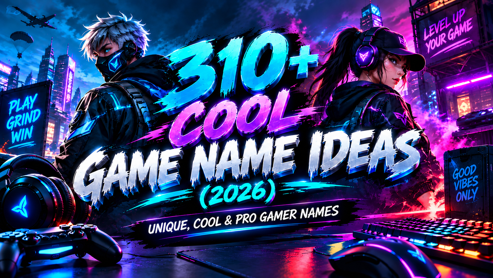 310+ Cool Game Name Ideas (2026): Unique, Cool & Pro Gamer Names