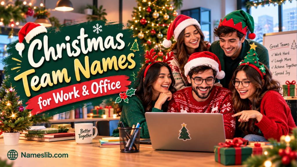 Christmas Team Names for Work & Office