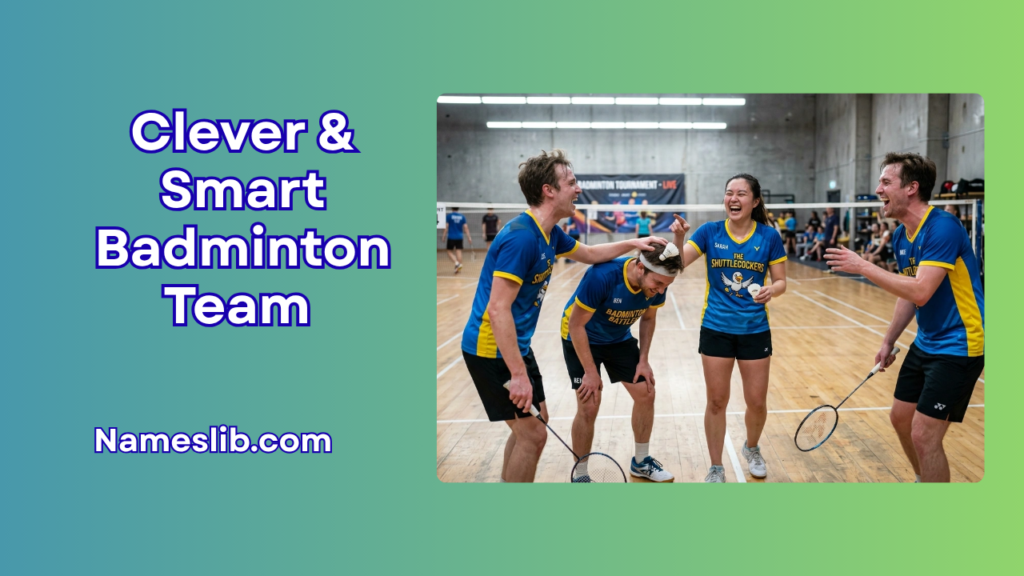 Clever & Smart Badminton Team Names