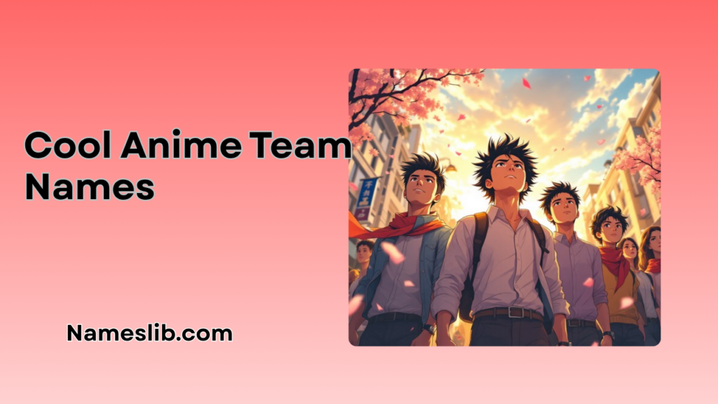 Cool Anime Team Names