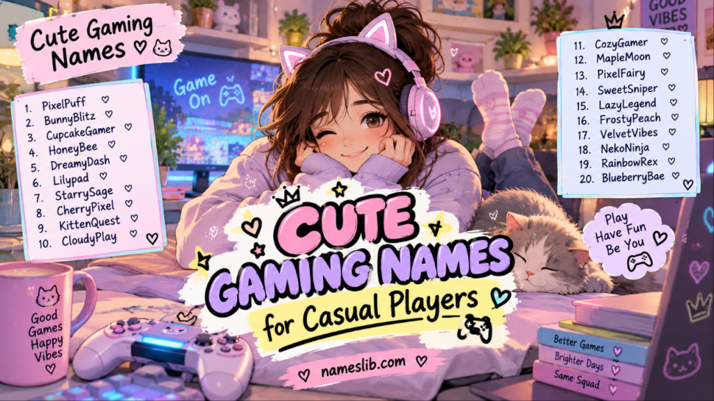 Cute Gaming Names for Casual Players