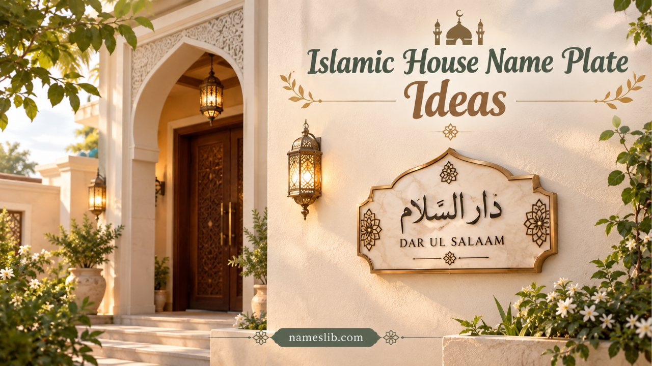 Islamic House Name Plate Ideas