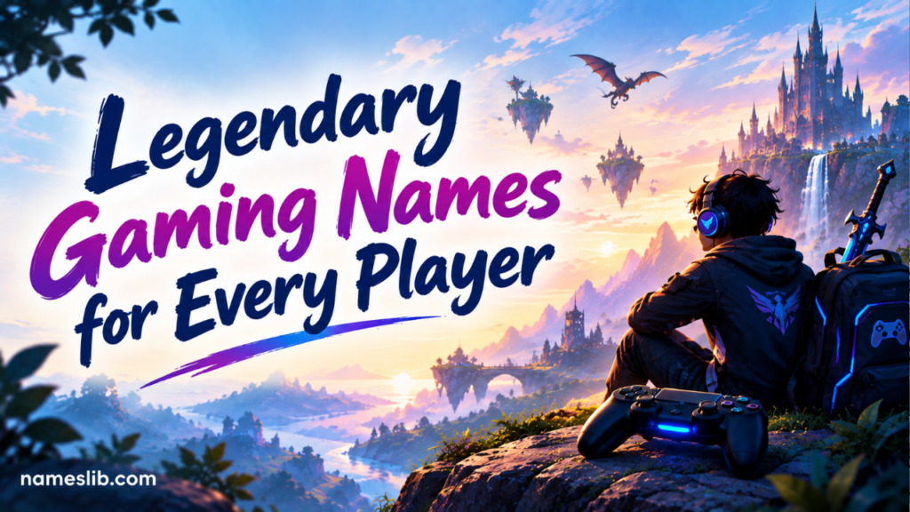 Legendary Gaming Names for Every Player