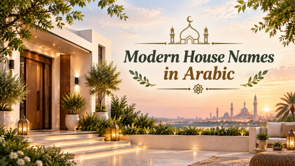 Modern House Names in Arabic