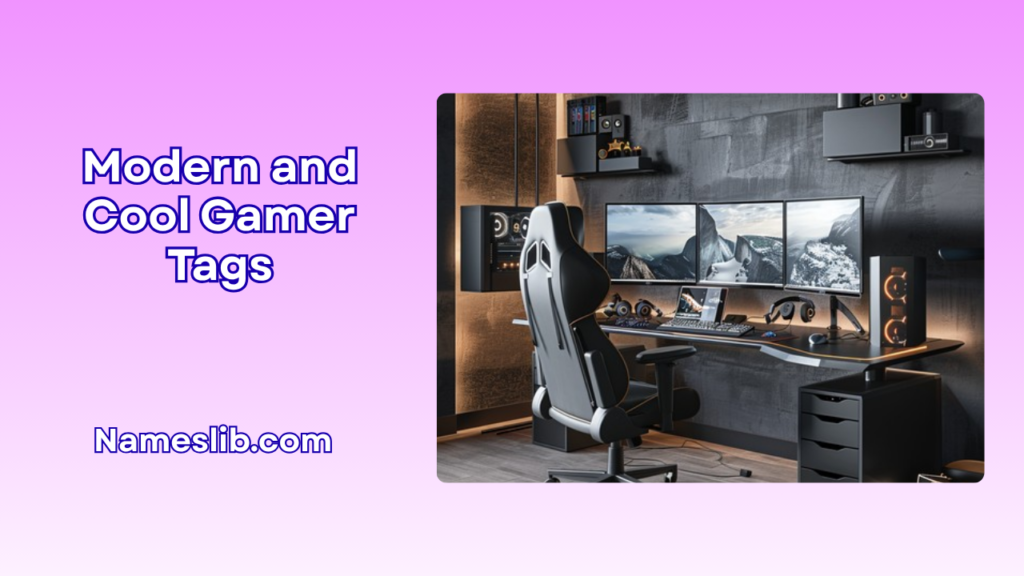 Modern and Cool Gamer Tags