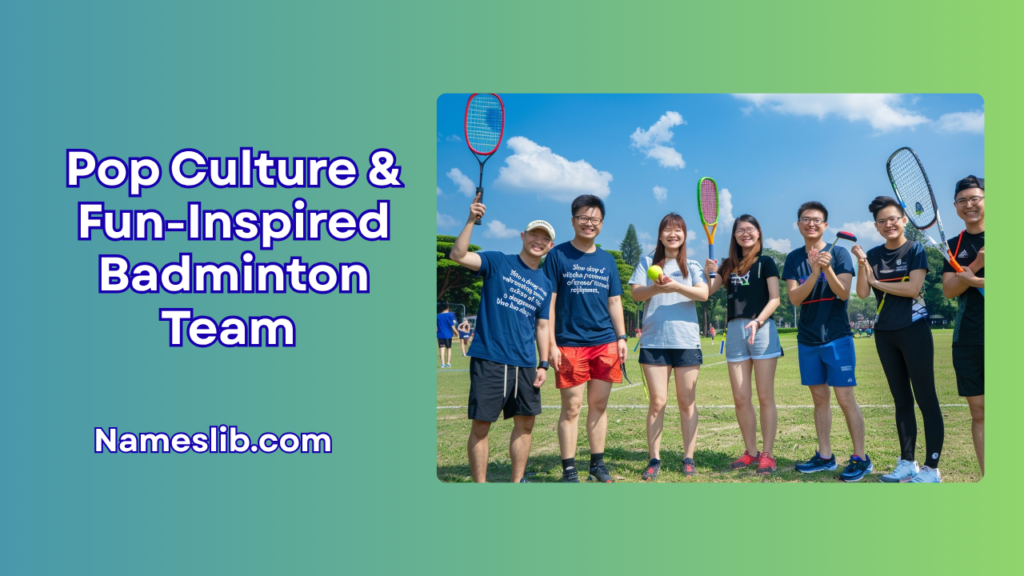 Pop Culture & Fun-Inspired Badminton Team Names