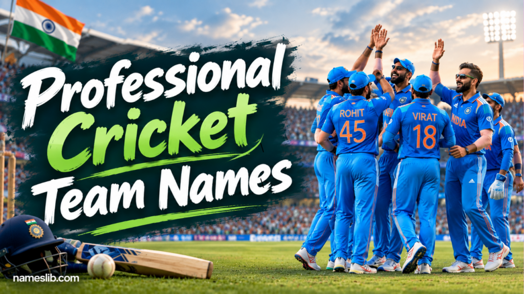 Professional Cricket Team Names (Tournament-Ready)