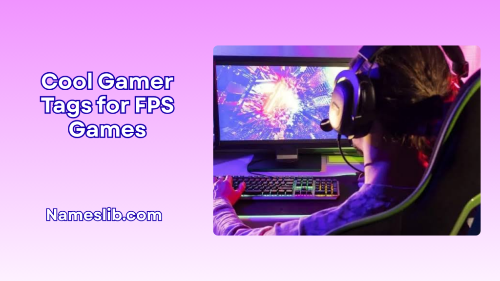 Cool Gamer Tags for FPS Games