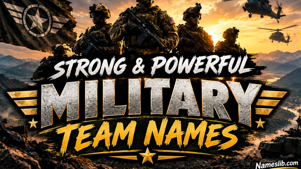 Strong & Powerful Military Team Names