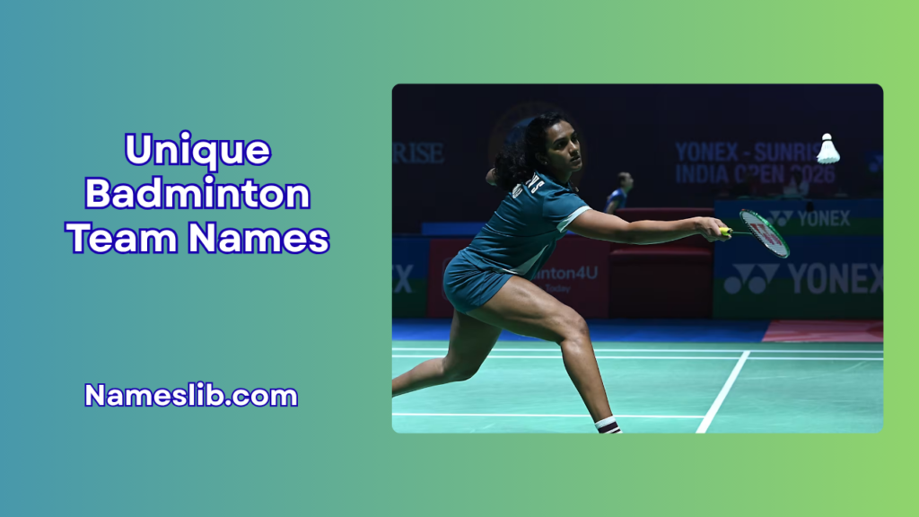 Unique Badminton Team Names