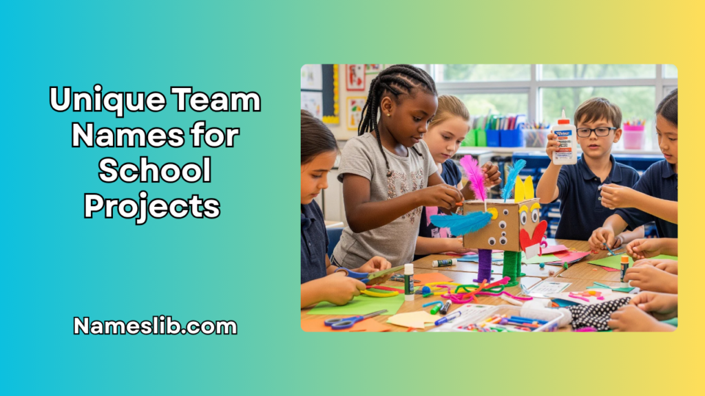 Unique Team Names for School Projects