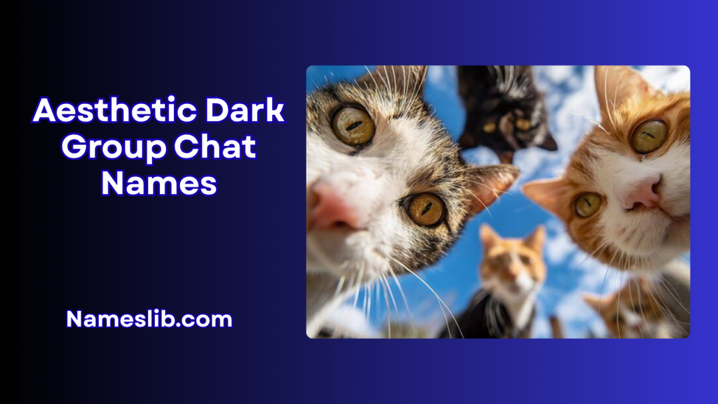 Aesthetic Dark Group Chat Names