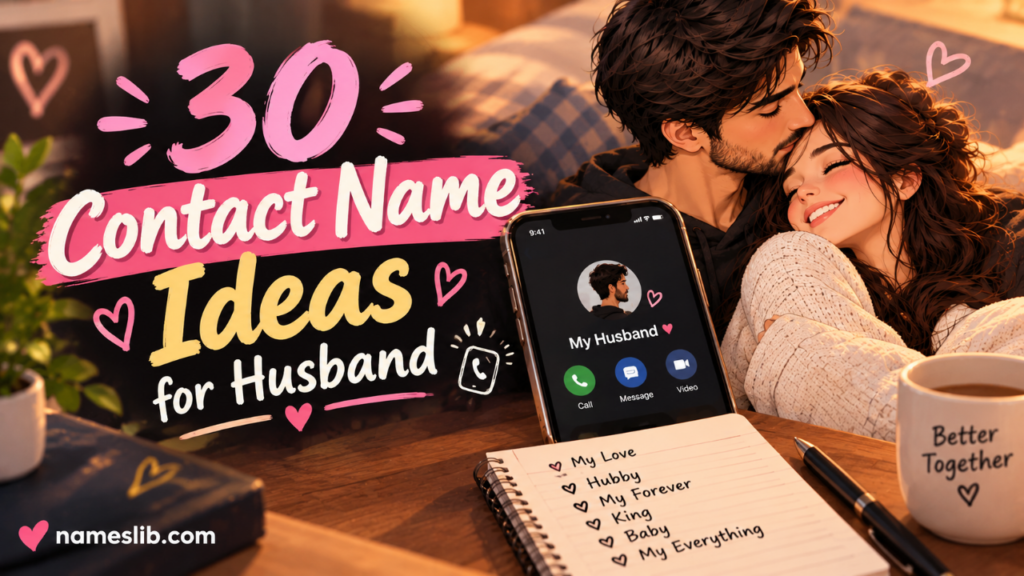 30 Contact Name Ideas for Husband