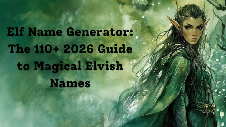 Elf Name Generator_ The 110+ 2026 Guide to Magical Elvish Names