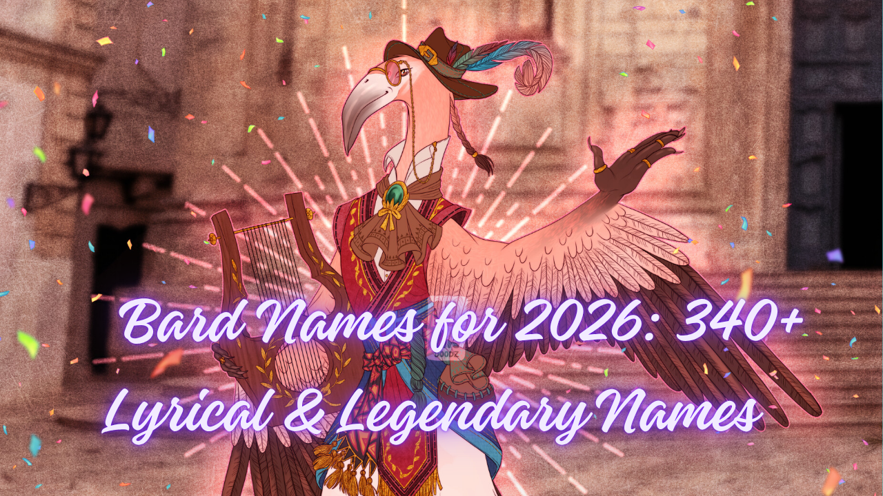 Bard Names for 2026: 340+ Lyrical & Legendary Names