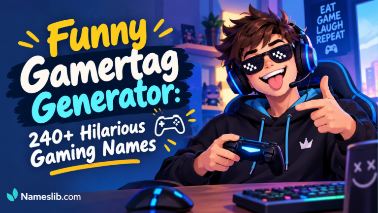Funny Gamertag Generator_ 240+ Hilarious Gaming Names